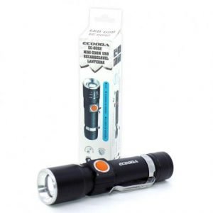 Lanterna Lukton Flashlight Led Tática Usb Recarregável EC6092