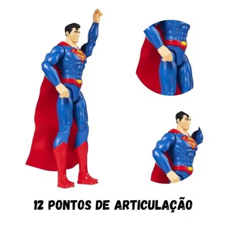 Boneco Superman Articulado Liga Justiça DC 30Cm