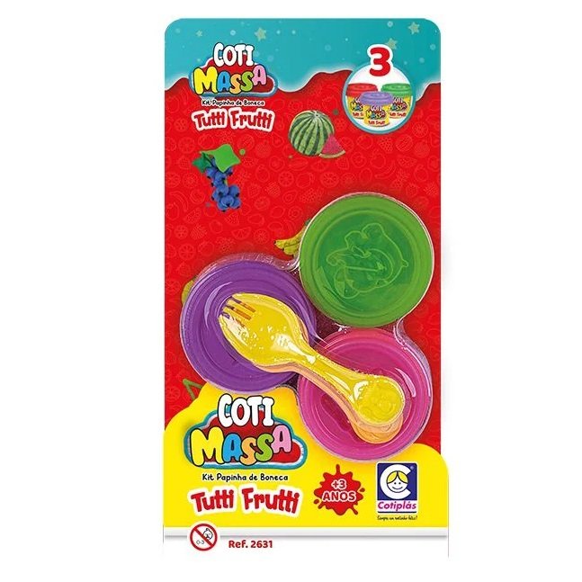 Brinquedo Coti Massa Tutti Frutti Kit Papinha De Boneca