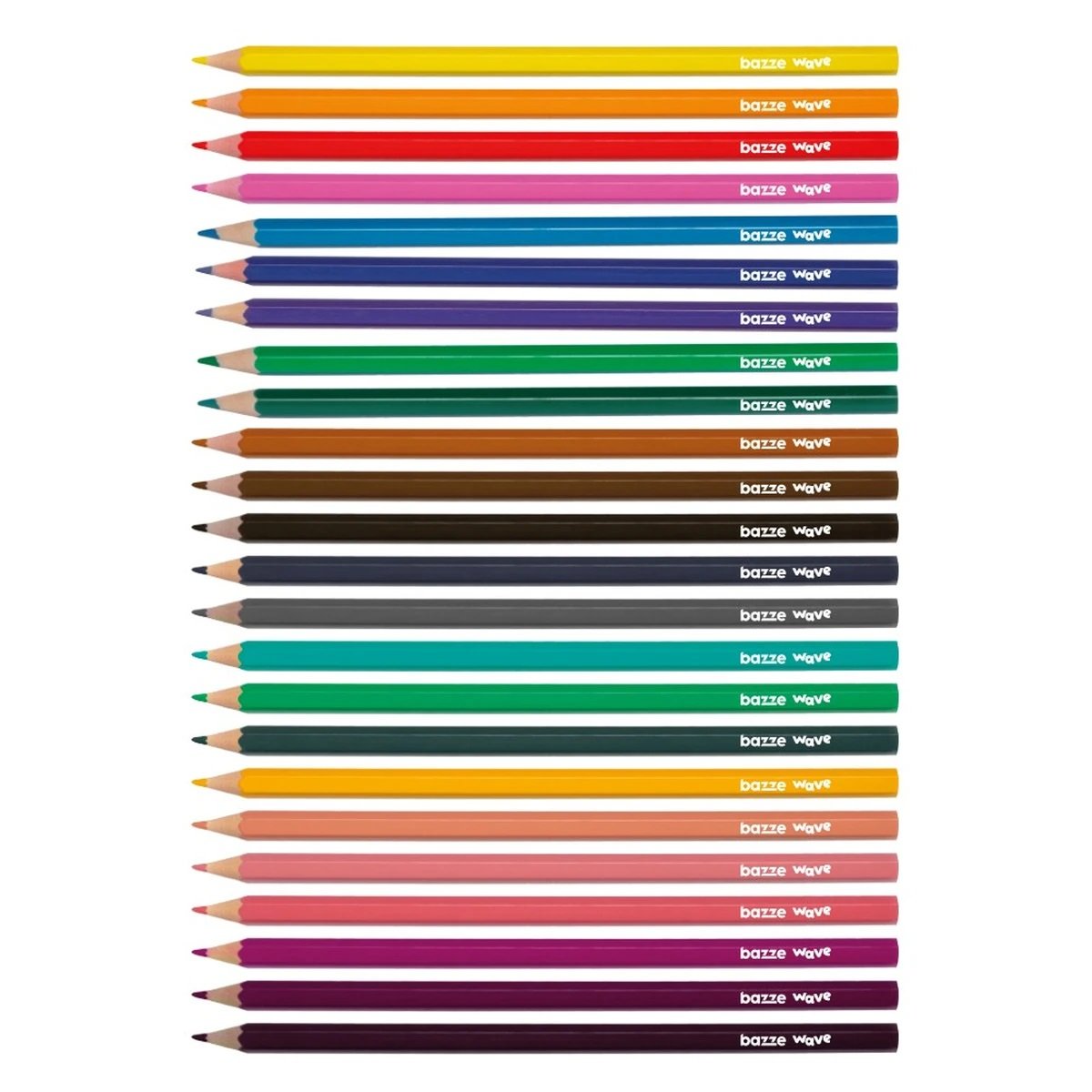 Lápis de Cor Wave - 24 cores - Bazze 611860
