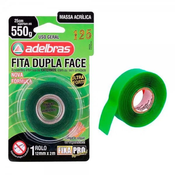 Fita Dupla Face Massa Adesiva Adelbras 9,5x2 0815000015