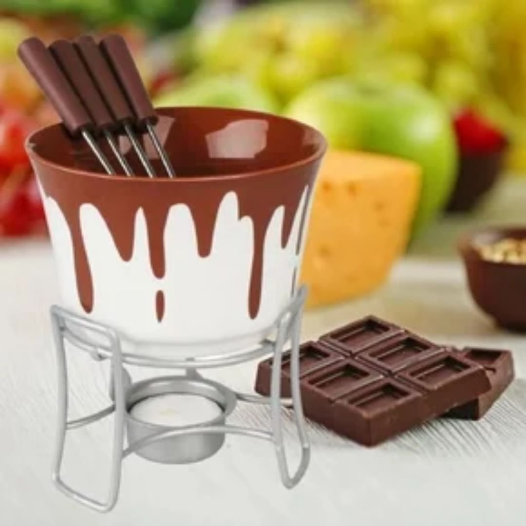 Fontaine 3個セット Conjunto Fondue Bruxelas De Cerâmica 400ml