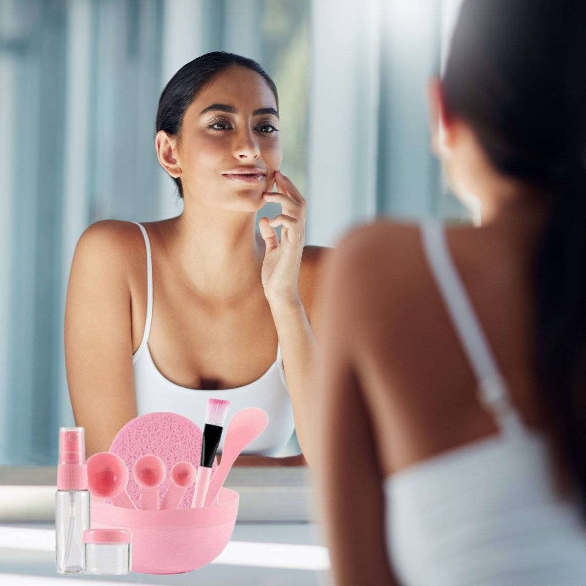 Kit 9 Peças Skin Care Para Mascaras Cuidados Faciais