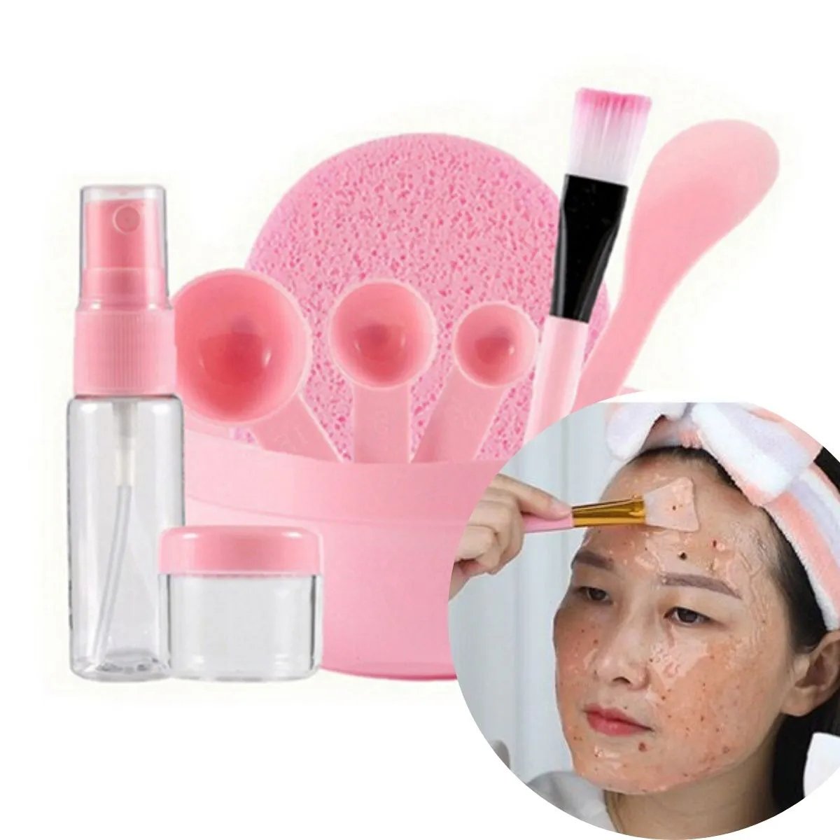 Kit 9 Peças Skin Care Para Mascaras Cuidados Faciais