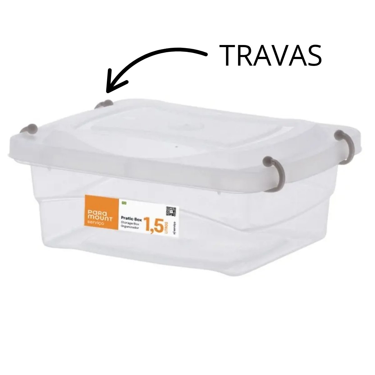Pratic Box - Caixa Com Trava 1,5 L ref 154