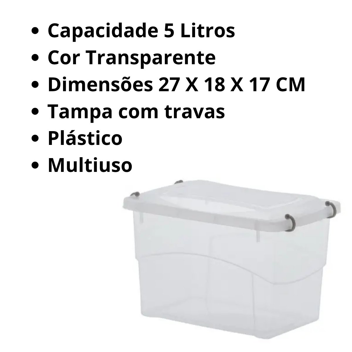 Pratic Box - Caixa Com Trava 5 L ref 234