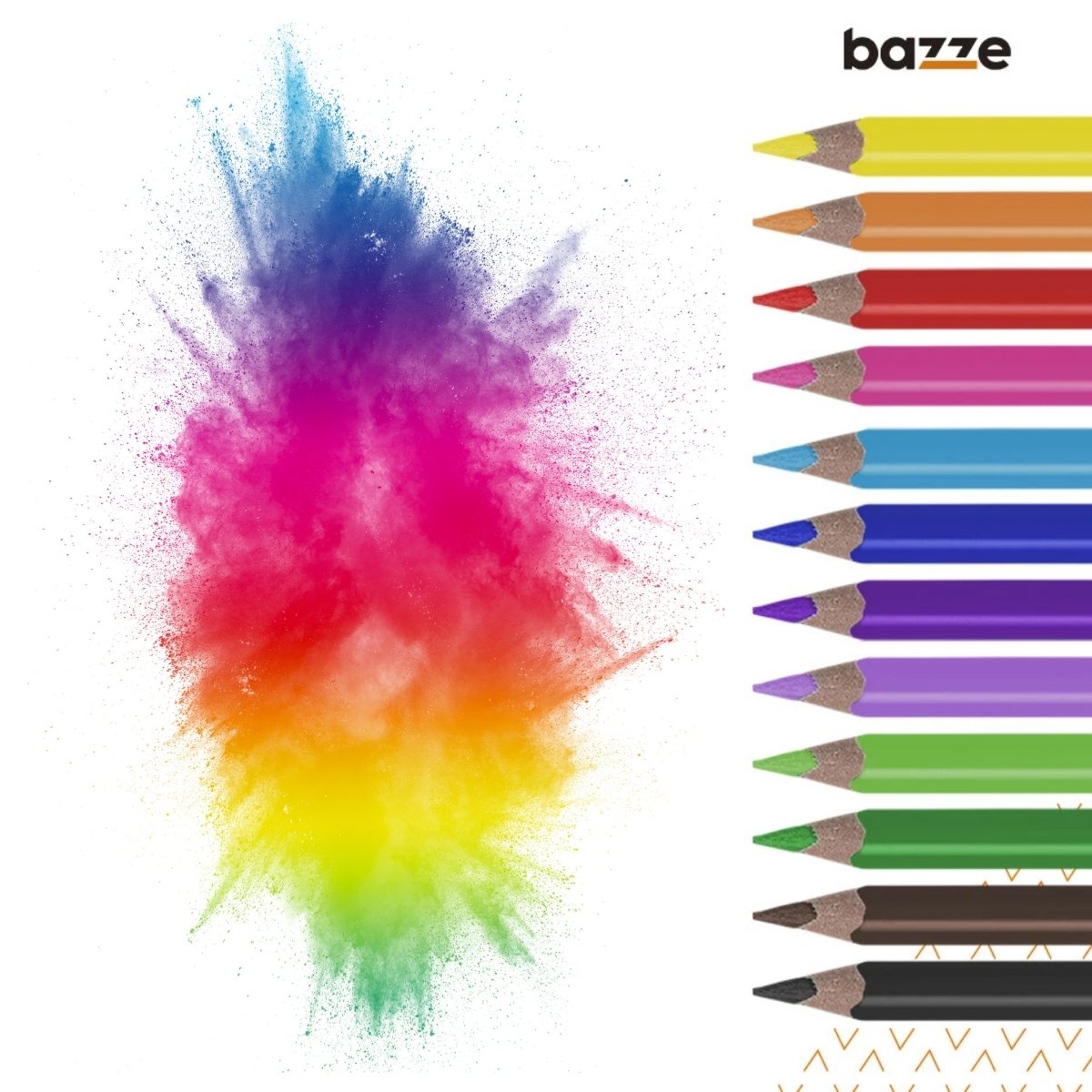 bazo1199カラフル Lápis De Cor Wave 12 Cores Jumbo – Bazze