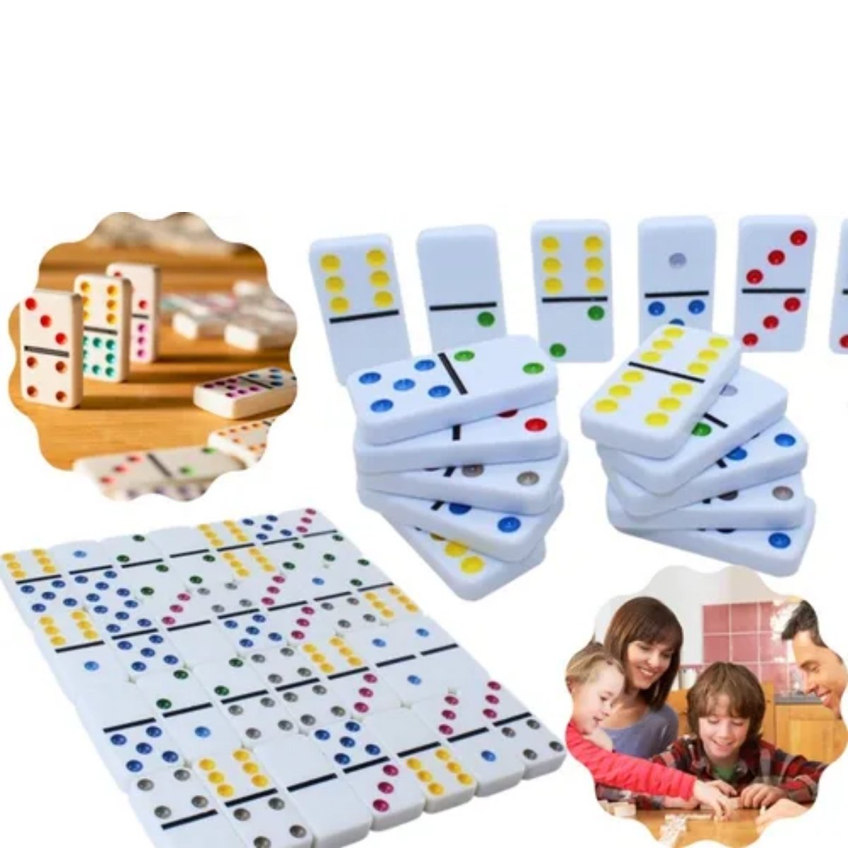 Jogo de Dominó 28 pcs 4,8x2,4x0,95cm 199032
