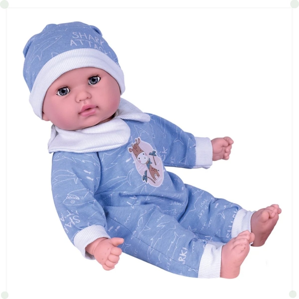 New Born Little Faz Xixi Macacão - Divertoys - Boneca Menina